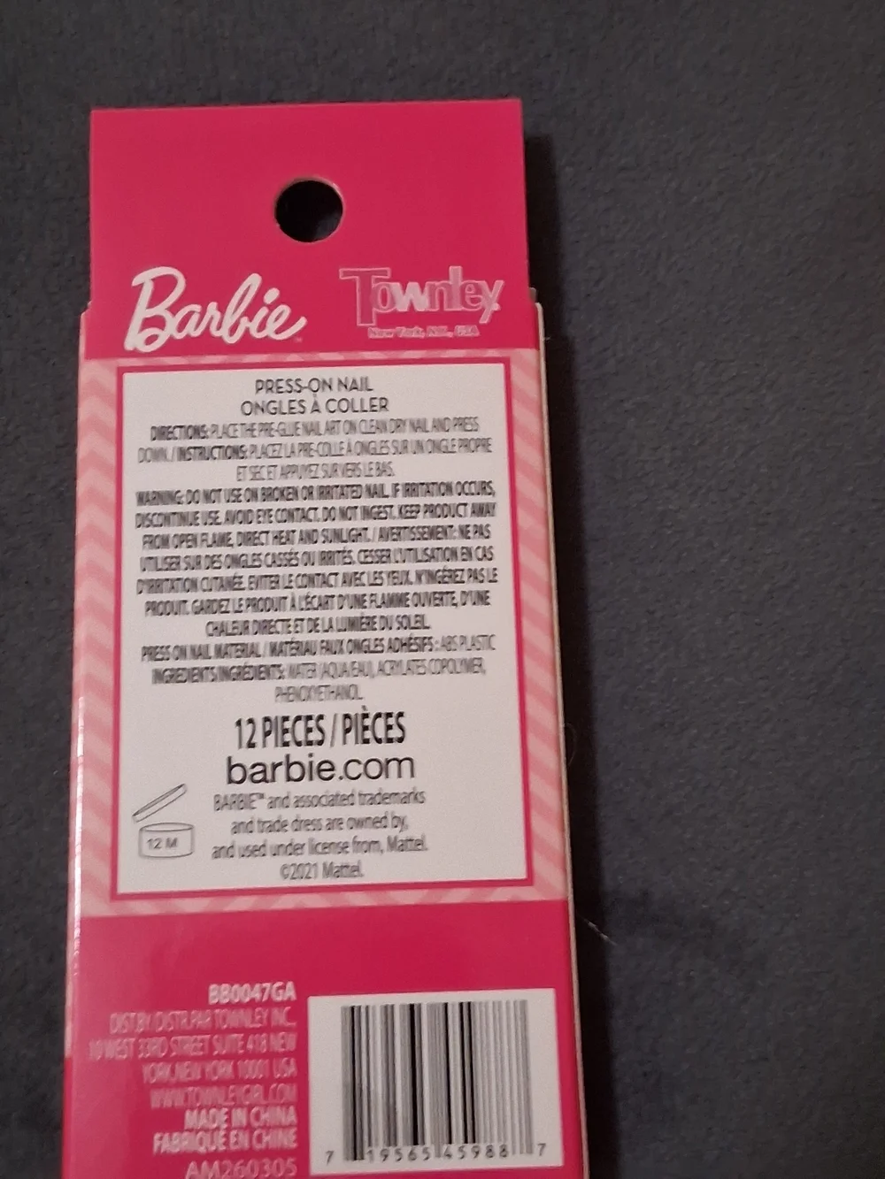 Barbie Pink Multi-Design Kids Press-On Nails